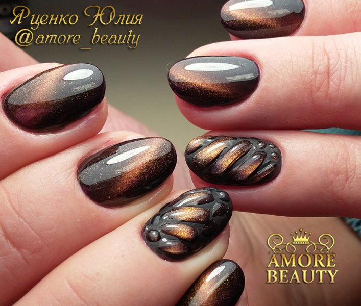 Покрытие гель-лаком Кошачий глаз Киев | Салон Краси Amore Beauty - Всі ...